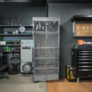Storage Shelving Unit Cover, fits racks 24"W x 18"D x 72"H one side see through panel in Grey-2