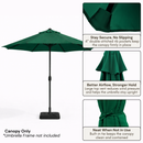 9ft Market Patio Umbrella 8 Rib Replacement Canopy Hunter Green-3