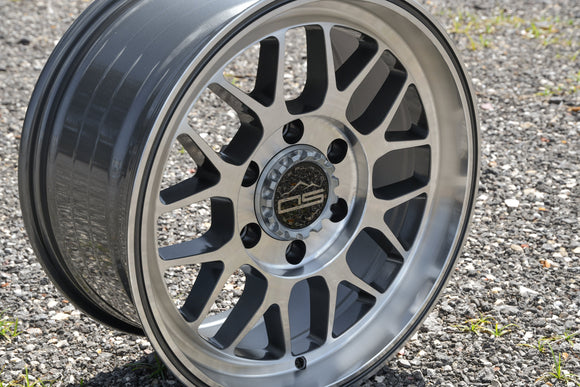 Overland Sector Hyperdrive Flow Formed 17x8.5 +25 6x139.7 106.1mm Gloss Gun Metal/Machined Face