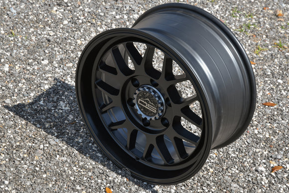 Overland Sector Hyperdrive Flow Formed 17x8.5 +25 6x139.7 106.1mm All Satin Black