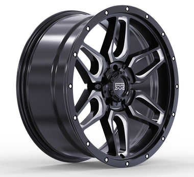 18x9 Mudder Trucker MT317 Barrier Black Milled 5x127 5x5 ET0 Wheel Rim - 0