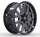 20x9 Mudder Trucker MT704 Asphalt Black Milled 5x127 5x5 ET12 Wheel Rim-2
