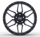 18x9 Mudder Trucker MT317 Barrier Black Milled 5x127 5x5 ET0 Wheel Rim-3