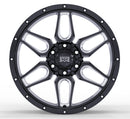 17x8.5 Mudder Trucker MT317 Barrier Black Milled 6x135 ET18 Wheel Rim-3