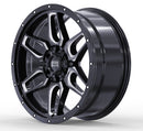 17x8.5 Mudder Trucker MT317 Barrier Black Milled 6x135 ET18 Wheel Rim-5