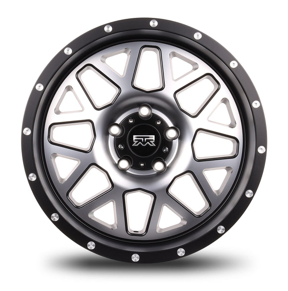 18x9 Mudder Trucker MT859 Mutiny Black Machined 5x127 5x5 ET-12 Wheel Rim