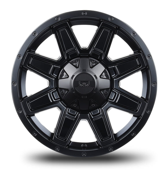 17x8.5 Mudder Trucker MT404 Deviant Black 5x127 5x5 5x139.7 5x5.5 -6 Wheel
