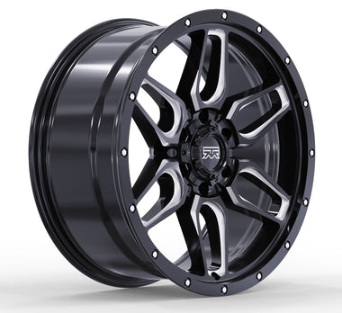 17x8.5 Mudder Trucker MT317 Barrier Black Milled 6x135 ET18 Wheel Rim - 0