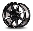 17x9 Mudder Trucker MT513 Black Machined 5x127 5x5 5x139.7 5x5.5 ET-12 Wheel-4