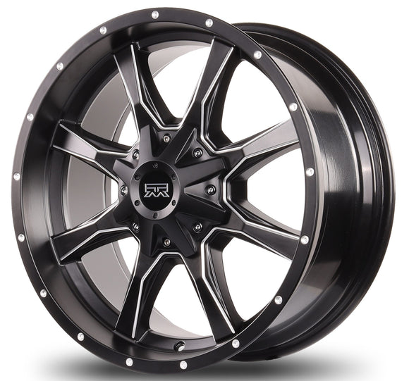 20x9 Mudder Trucker MT513 Black Milled 5x139.7 5x5.5 5x150 ET18 Wheel