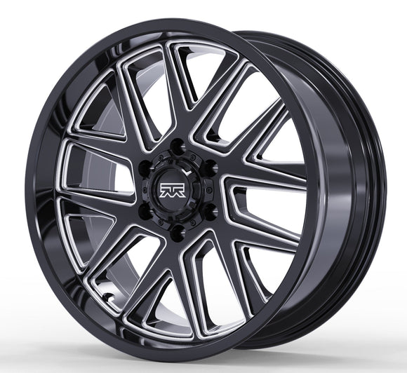 18x9 Mudder Trucker MT704 Asphalt Black Milled 5x127 5x5 ET12 Wheel Rim