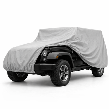 Jeep Cover fits 2007-2022 Jeep Wrangler 4 doors Unlimited Poly 200 in Grey