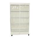 Storage Shelving Unit Cover, fits racks 36"W x 18"D x 72"H one side see through panel in Off White-1