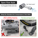 Lightning™ XP Locking Presta Air Chuck for Bike Tires - 1/4" F-NPT (Presta Valves)-4