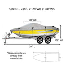 Premium 600 Denier Boat Cover Size D, fits 17ft to 19ft Boats-3