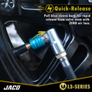 Lightning™ L3-Series Bike Tire Air Chuck - 1/4" F-NPT (Presta + Schrader Valves) | Open Flow (2 Pack)-6