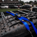 Tie Down Ratchet Straps (4 Pack) - 1 in x 15 ft | AAR Certified Break Strength (1,823 lbs) | Cargo Tie Down Set-24