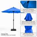 9ft Market Patio Umbrella 8 Rib Replacement Canopy Royal Blue-3