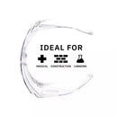 10PC Safety Goggles Glasses Lab Work Eye Protective Eyewear Clear Lens-5