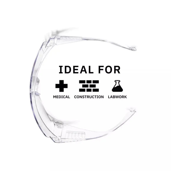 10PC Safety Goggles Glasses Lab Work Eye Protective Eyewear Clear Lens