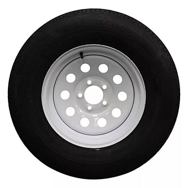 Antego ST225/75R15 radial trailer tire mounted on 15x6 steel wheel, 4-pack listing