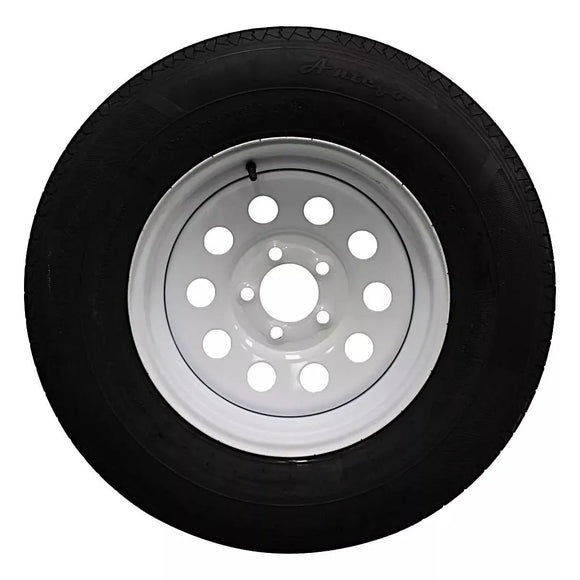 Antego ST225/75R15 radial trailer tire mounted on 15x6 steel wheel, 4-pack listing