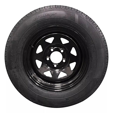 Antego ST205/75R15 radial trailer tire mounted on 15x6 steel wheel, 4-pack listing