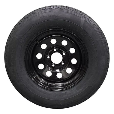 Antego ST225/75R15 radial trailer tire mounted on 15x6 steel wheel, single listing