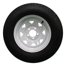 Antego ST205/75D14 bias trailer tire mounted on white 14x5.5 spoke wheel, 4-pack listing