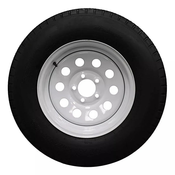 Antego ST225/75D15 bias trailer tire mounted on 15x6 steel wheel, single listing