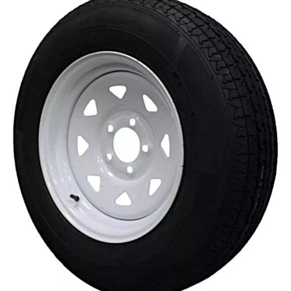 (Set of 4) Antego Tire and Wheel 205/75R15 Highway Terrain Trailer Tire & Wheel – 15.0-Inch Pre-Mounted Rim, 8-Ply-Ply Build, Perfect for Utility & Cargo Use | A15604500116108ST20575R15-B4