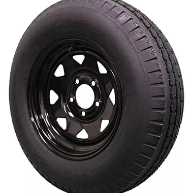 (Set of 4) Antego Tire and Wheel 205/75D14 Highway Terrain Trailer Tire & Wheel – 14.0-Inch Pre-Mounted Rim, 6-Ply-Ply Build, Perfect for Utility & Cargo Use | A140554020096206ST20575D14-B4 - 0