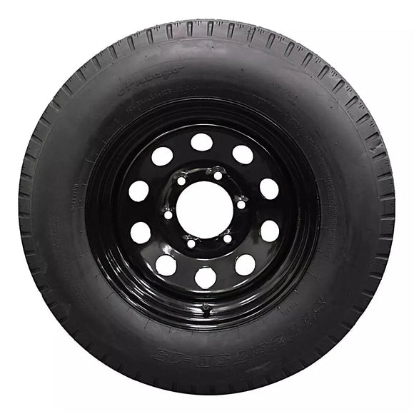 Antego ST225/75D15 bias trailer tire mounted on 15x6 steel wheel, 4-pack listing