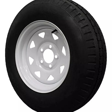(Set of 4) Antego Tire and Wheel 205/75D14 Highway Terrain Trailer Tire & Wheel – 14.0-Inch Pre-Mounted Rim, 6-Ply-Ply Build, Perfect for Utility & Cargo Use | A140554020116206ST20575D14-B4 - 0