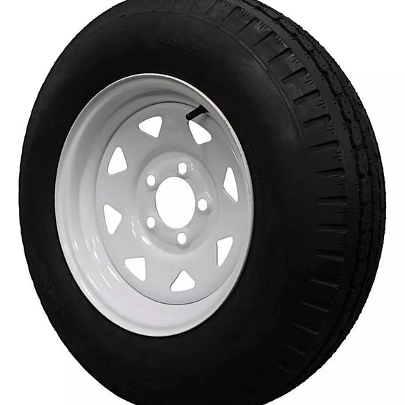 (Set of 4) Antego Tire and Wheel 205/75D14 Highway Terrain Trailer Tire & Wheel – 14.0-Inch Pre-Mounted Rim, 6-Ply-Ply Build, Perfect for Utility & Cargo Use | A140554020116206ST20575D14-B4