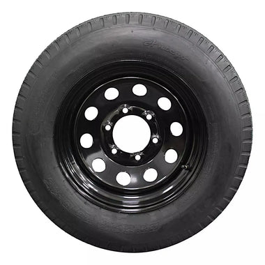Antego ST205/75D15 bias trailer tire mounted on 15x6 steel wheel, single listing