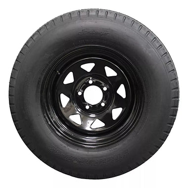 Antego ST225/75D15 bias trailer tire mounted on 15x6 steel wheel, 2-pack listing