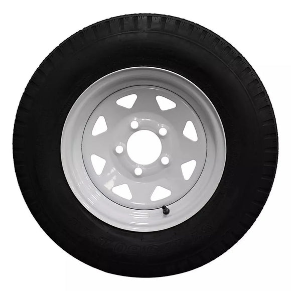Antego ST175/80D13 bias trailer tire mounted on white 13x4.5 spoke wheel, 2-pack listing