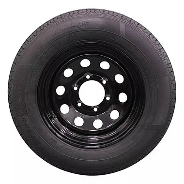 Antego ST205/75R15 radial trailer tire mounted on 15x6 steel wheel, single listing