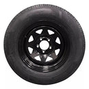 Antego ST205/75R15 radial trailer tire mounted on 15x6 steel wheel, single listing