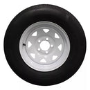 Antego ST205/75R14 radial trailer tire mounted on white 14x5.5 spoke wheel, 2-pack listing