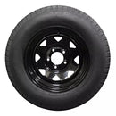 Antego ST205/75D14 bias trailer tire mounted on black 14x5.5 spoke wheel, 2-pack listing