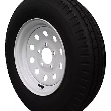 Antego ST175/80D13 bias trailer tire mounted on white 13x4.5 modular wheel, 4-pack listing