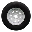 Antego ST225/75R15 radial trailer tire mounted on 15x6 steel wheel, single listing