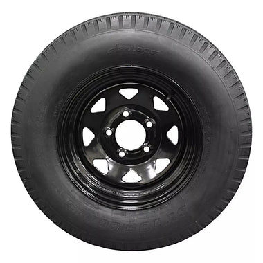(Set of 4) Antego Tire and Wheel 185/80D13 Highway Terrain Trailer Tire & Wheel – 13.0-Inch Pre-Mounted Rim, 8-Ply-Ply Build, Perfect for Utility & Cargo Use | A130454510096206ST18580D13-B4 - 0
