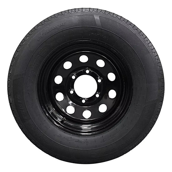 Antego ST225/75R15 radial trailer tire mounted on 15x6 steel wheel, 2-pack listing