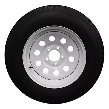 Antego ST205/75D15 bias trailer tire mounted on 15x6 steel wheel, single listing