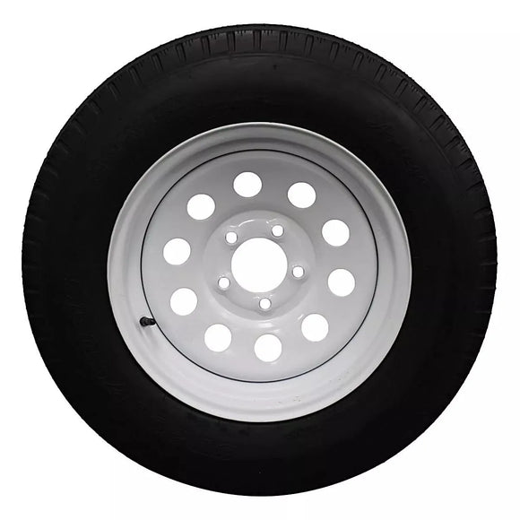 Antego ST205/75D15 bias trailer tire mounted on 15x6 steel wheel, single listing