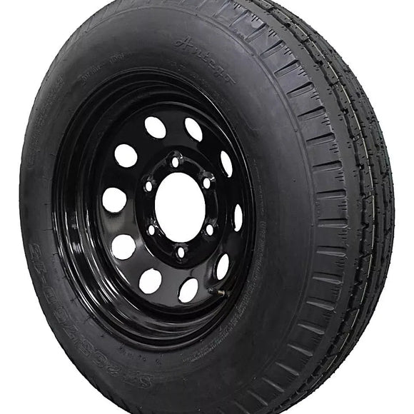 (Single Assembly) Antego Tire and Wheel 205/75D15 Trailer Tire – Reinforced 6-Ply-Ply Design, 15.0-Inch Rim – Built for Long-Distance Hauling & Stability | A15604520096206ST20575D15