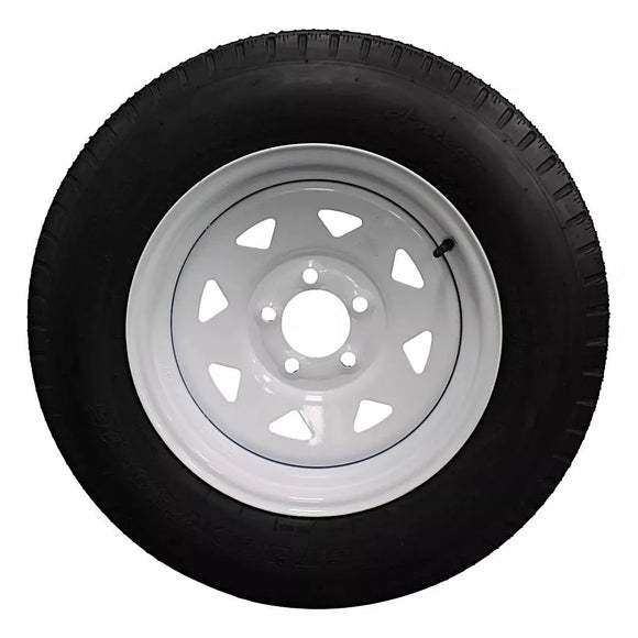 Antego ST205/75D15 bias trailer tire mounted on 15x6 steel wheel, 2-pack listing